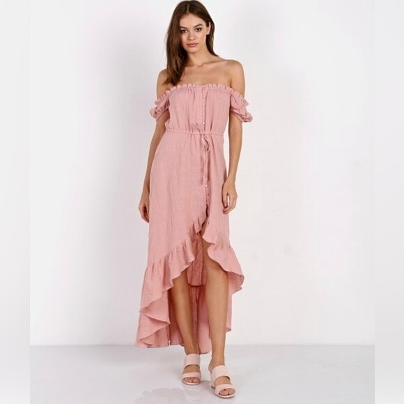Auguste the Label Willow Day Dress High Low in Blush color Sz XS - Picture 13 of 14